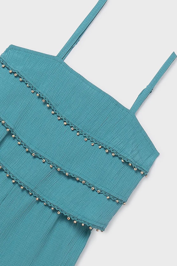 Дитячий комбінезон Mayoral бірюзовий 6873.8C.Junior.PPY2