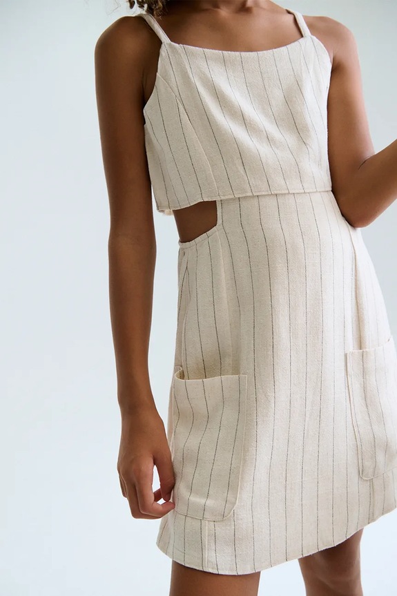 Mayoral vászonkeverékből készült gyerek kezeslábas 6874.8D.Junior.PPY2 bézs