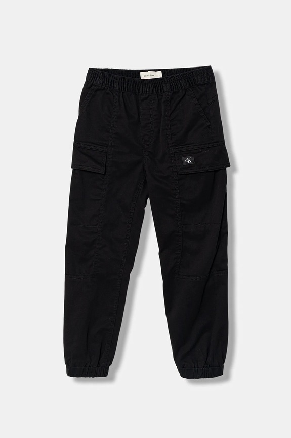 Παντελόνι Calvin Klein Jeans με ελαστάν μαύρο IB0IB02603.128.176.PPY2