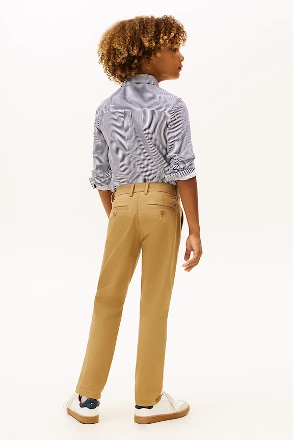 Tommy Hilfiger spodnie chinos męskie bawełniane brązowy KB0KB09638.128.176.PPY2