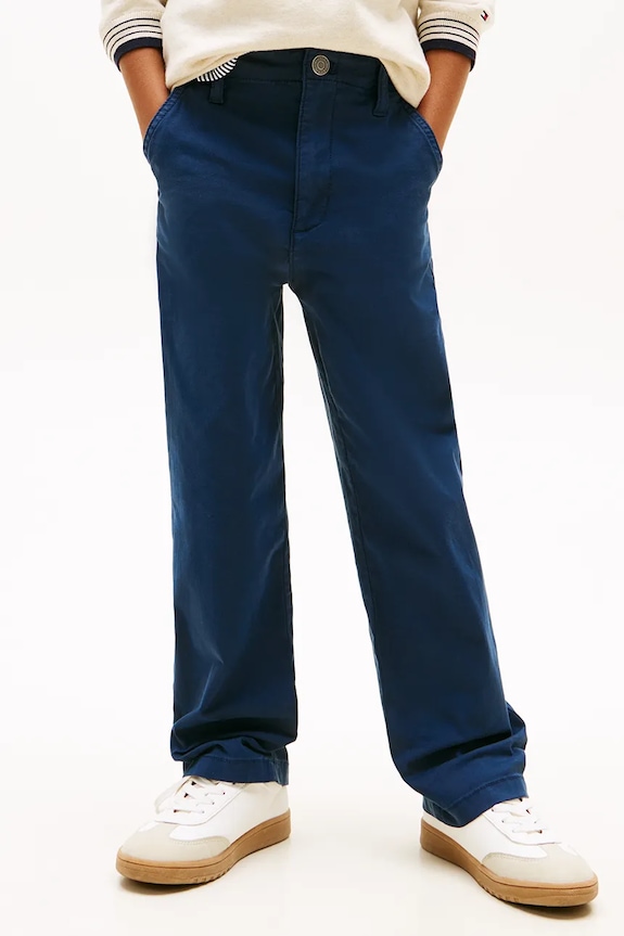 Detské nohavice Tommy Hilfiger s elastanom tmavomodrá KB0KB10048.104.122.PPY2