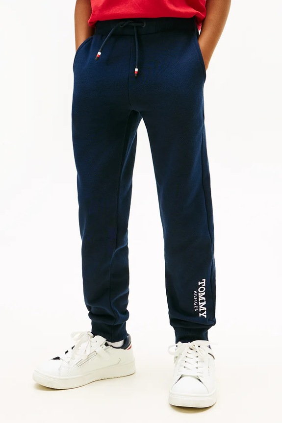 Tommy Hilfiger pantaloni de trening pentru copii tricotaj bleumarin KB0KB10167.104.122.PPY2