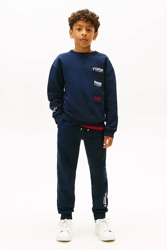 Băieți Tommy Hilfiger pantaloni de trening pentru copii KB0KB10167.104.122.PPY2 bleumarin