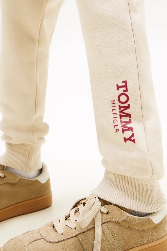 Tommy Hilfiger pantaloni de trening pentru copii KB0KB10167.128.176.PPY2 bej