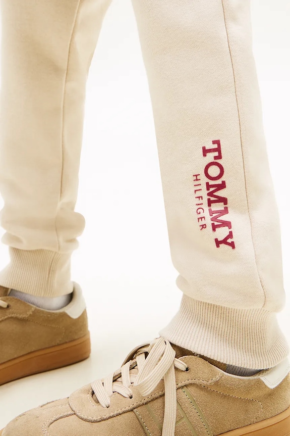 Tommy Hilfiger pantaloni de trening pentru copii KB0KB10167.128.176.PPY2 bej
