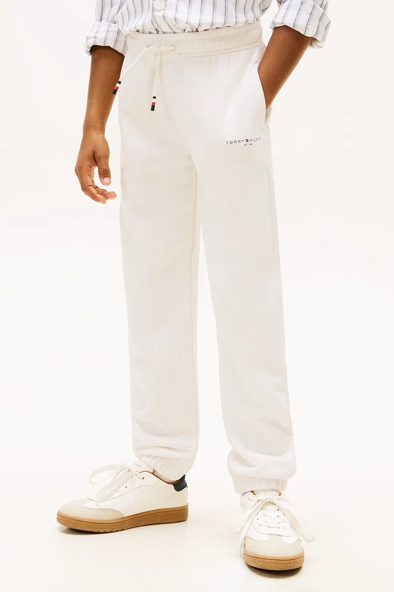 Αγορίστικα Tommy Hilfiger παιδικό παντελόνι jogger KS0KS00662.128.176.PPY2 λευκό