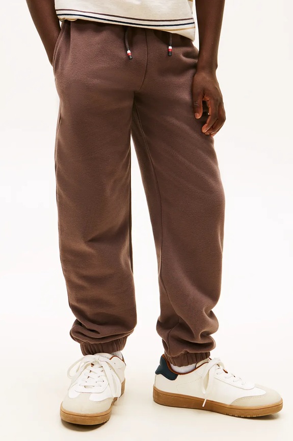 Αγορίστικα Tommy Hilfiger παντελόνι jogger Παιδικό KS0KS00662.128.176.PPY2 καφέ