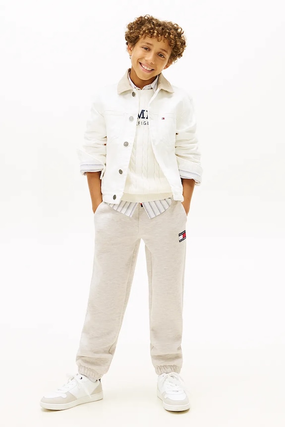 BIMBO Tommy Hilfiger pantaloni tuta bambino/a KS0KS00715.128.176.PPY2 grigio