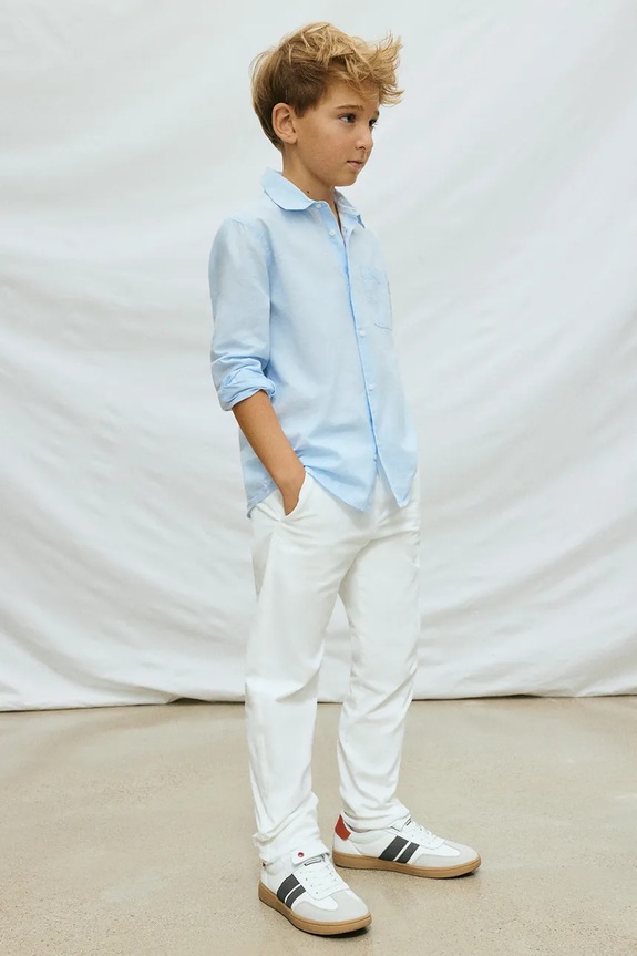 Mayoral pantaloni copii panza alb 530.7A.Junior.PPY2