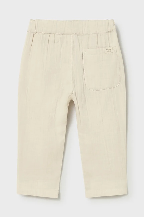 Mayoral pantaloni din bumbac pentru bebeluși 1521.3C.Baby.PPY2 bej SS26