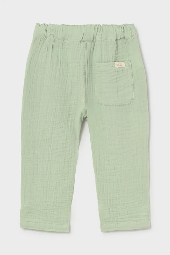 Mayoral pantaloni din bumbac pentru bebeluși 1521.3C.Baby.PPY2 verde SS26