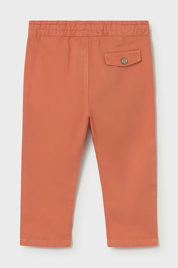 Ľanové nohavice pre bábätká Mayoral 1523.3C.Baby.PPY2 oranžová SS26