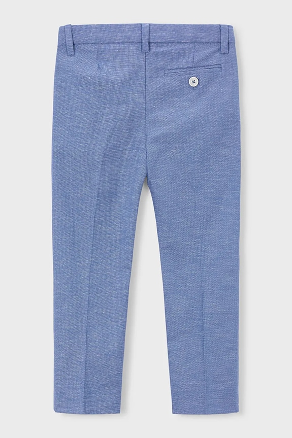 Mayoral pantaloni cu amestec de in pentru copii 3574.5B.Mini.PPY2 albastru SS26