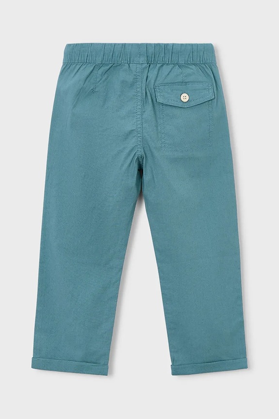 Băieți Mayoral pantaloni de in pentru copii 3575.5C.Mini.PPY2 turcoaz