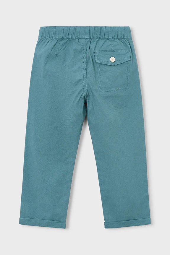 Băieți Mayoral pantaloni de in pentru copii 3575.5C.Mini.PPY2 turcoaz
