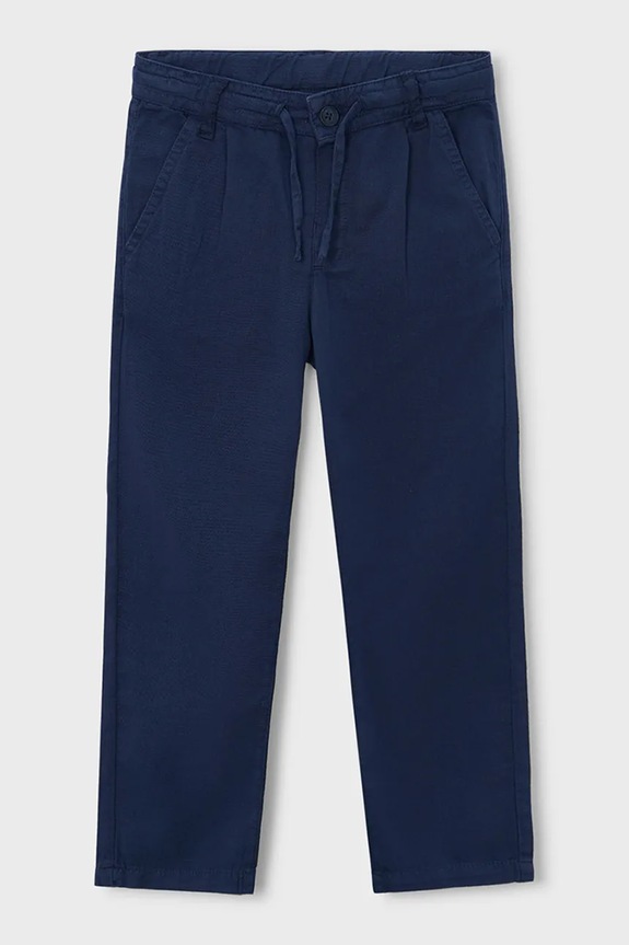 Mayoral pantaloni pentru copii cu adaos de in panza bleumarin 3576.5C.Mini.PPY2