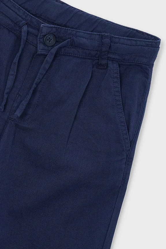 Băieți Mayoral pantaloni pentru copii cu adaos de in 3576.5C.Mini.PPY2 bleumarin
