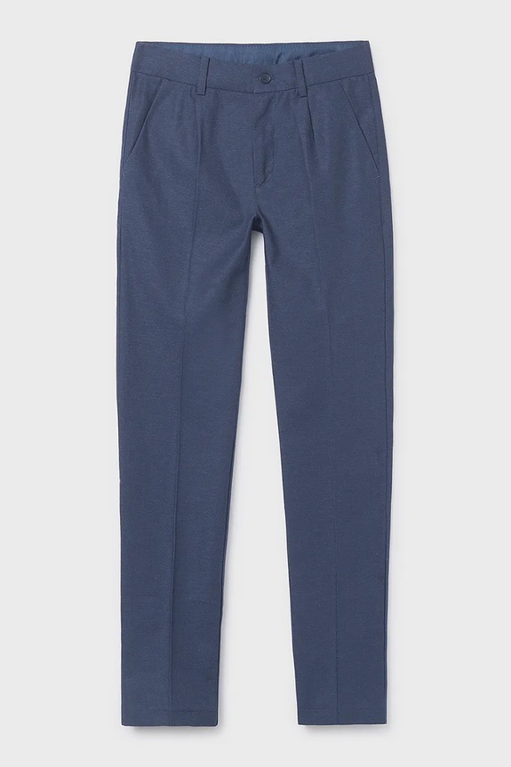 Παντελόνι με λινό μείγμα για παιδιά Mayoral 6562.7A.Junior.PPY2 σκούρο μπλε SS26