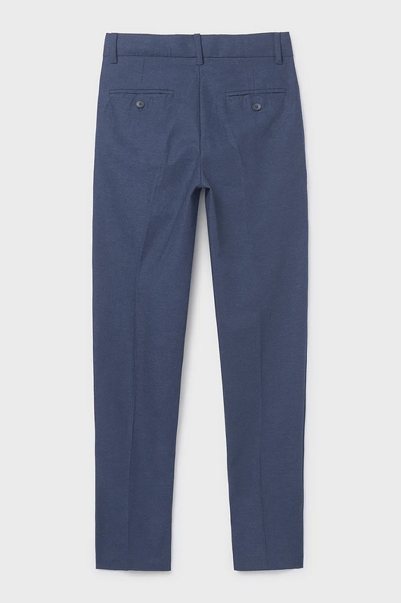 Αγορίστικα Παντελόνι με λινό μείγμα για παιδιά Mayoral 6562.7A.Junior.PPY2 σκούρο μπλε