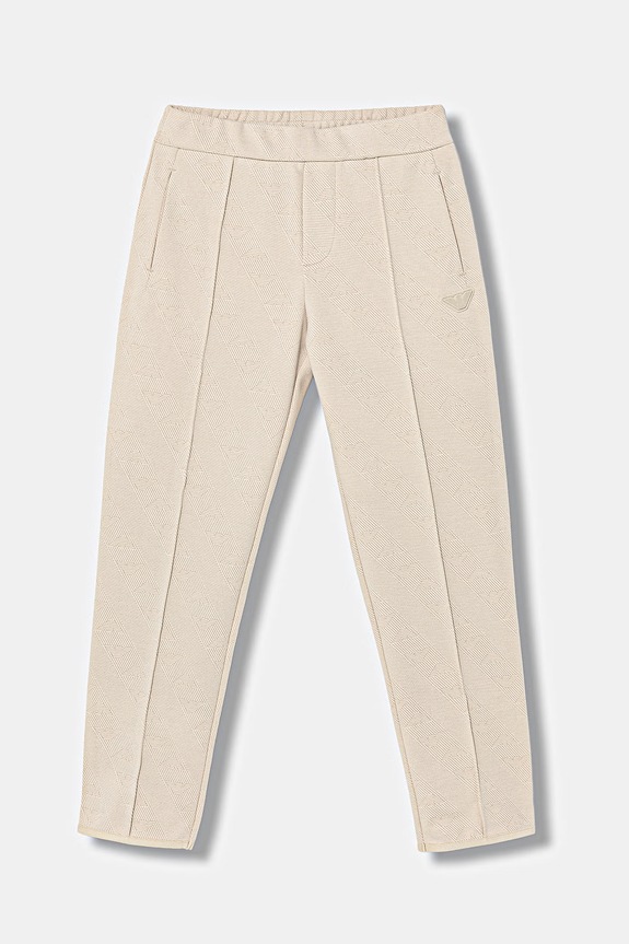 Dětské kalhoty Emporio Armani pletenina béžová EB001026.AF20698
