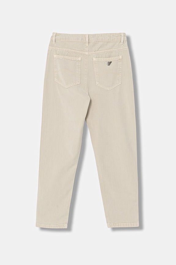 Dětské kalhoty Emporio Armani EB001253.AF19657 béžová SS26