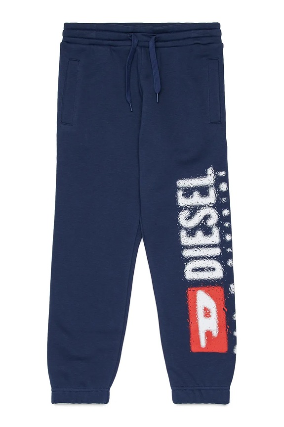 Diesel pantaloni tuta in cotone bambino/a PANTLI TROUSERS maglia blu navy J02445.KYAZ3