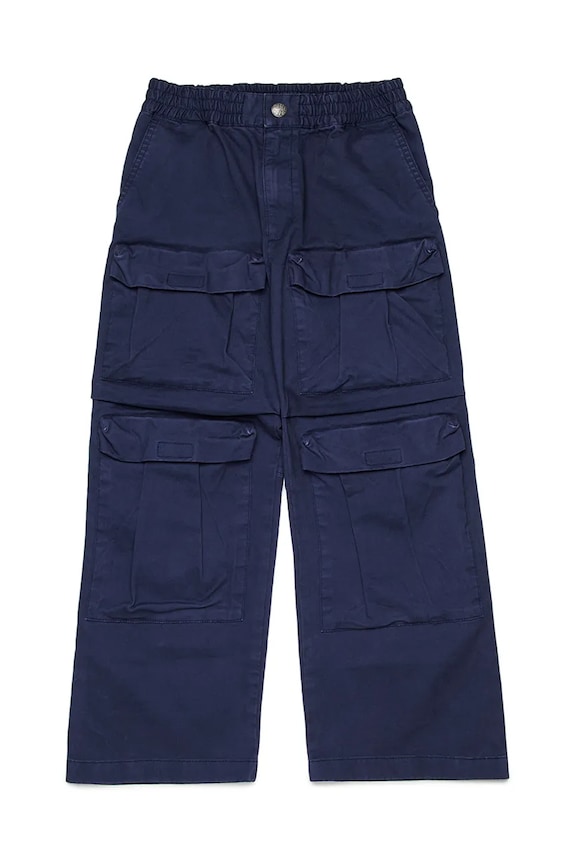 Dječje hlače Diesel PMILLY TROUSERS s elastinom mornarsko plava J02663.KXBSI
