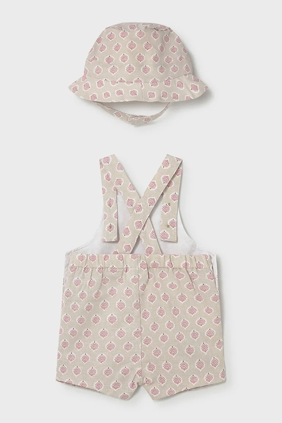 Hlače na naramnice za dojenčke Mayoral Newborn 1611.1M.Newborn.PPY2 roza SS26