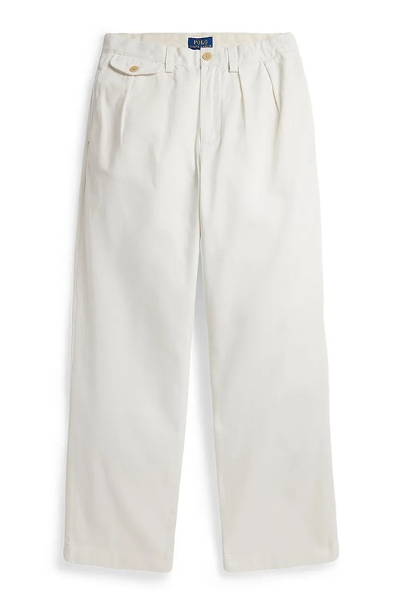 Polo Ralph Lauren spodnie bawełniane dziecięce bawełna biały 323A12604001