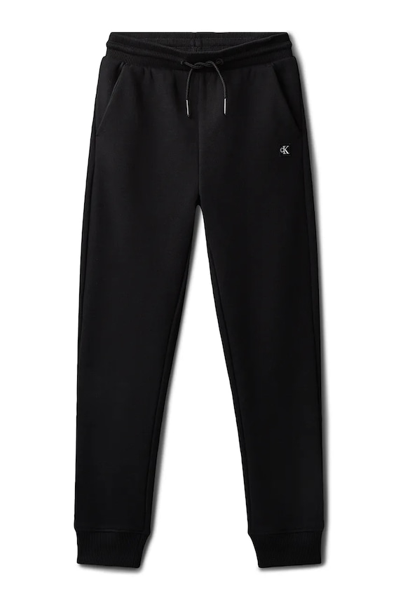 Calvin Klein Jeans spodnie dresowe dziecięce z bawełną LV1CKSJC53.128.176.PPY2 czarny SS26