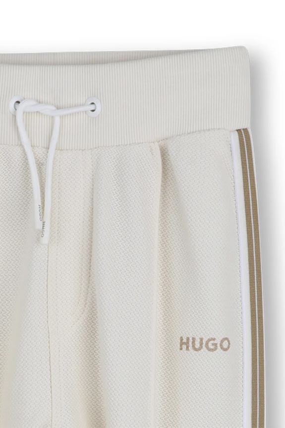 Băieți HUGO pantaloni de trening pentru copii, din bumbac G00981.114.150 bej