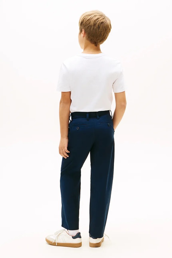 Tommy Hilfiger nohavice chinos detské bavlnené tmavomodrá KB0KB10199.104.122.PPY2