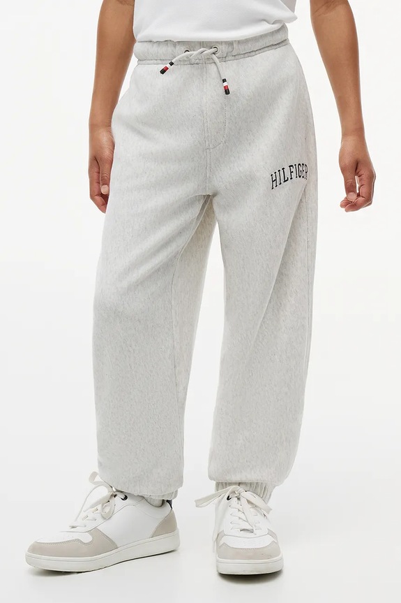 Tommy Hilfiger nohavice jogger detské s bavlnou sivá KB0KB10254.128.176.PPY2
