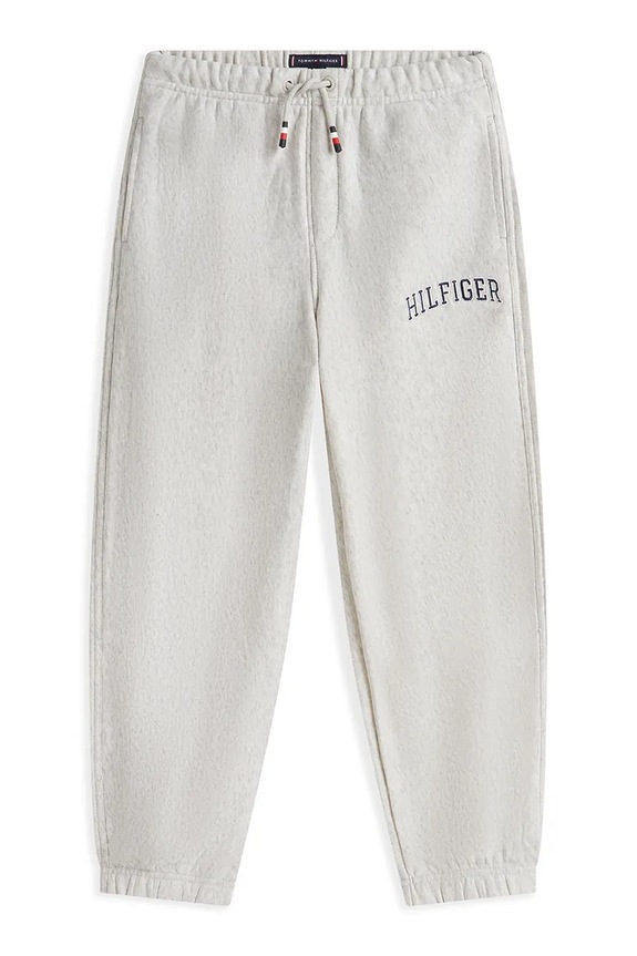 Tommy Hilfiger nohavice jogger detské s bavlnou KB0KB10254.128.176.PPY2 sivá SS26