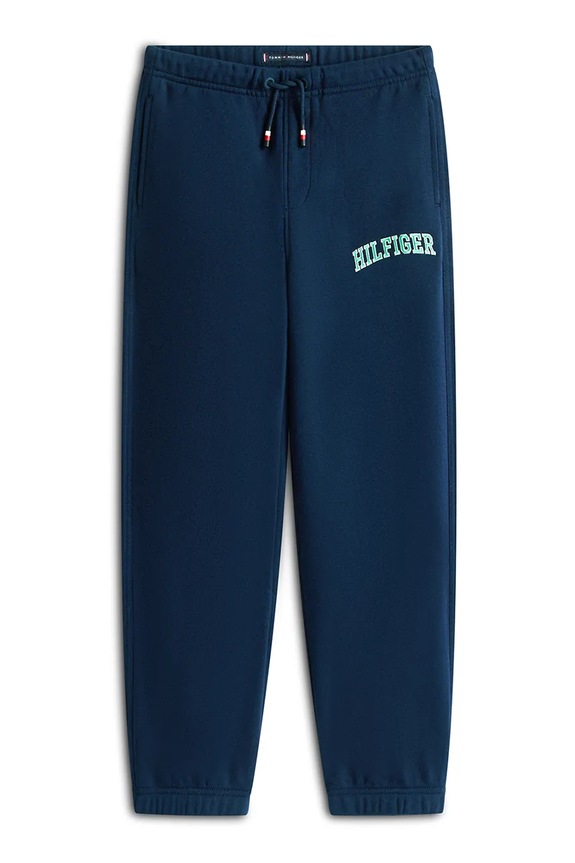Tommy Hilfiger pantaloni joggers pentru copii, cu bumbac KB0KB10254.128.176.PPY2 bleumarin SS26