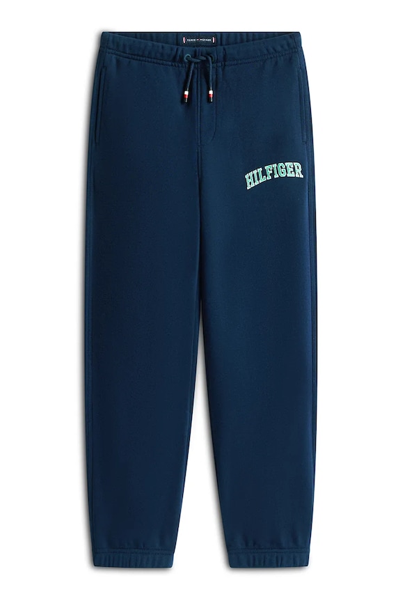 Tommy Hilfiger pantaloni joggers pentru copii, cu bumbac KB0KB10254.128.176.PPY2 bleumarin SS26