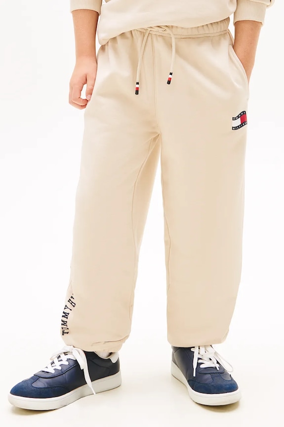 Tommy Hilfiger nohavice jogger detské béžová KB0KB10306.128.176.PPY2
