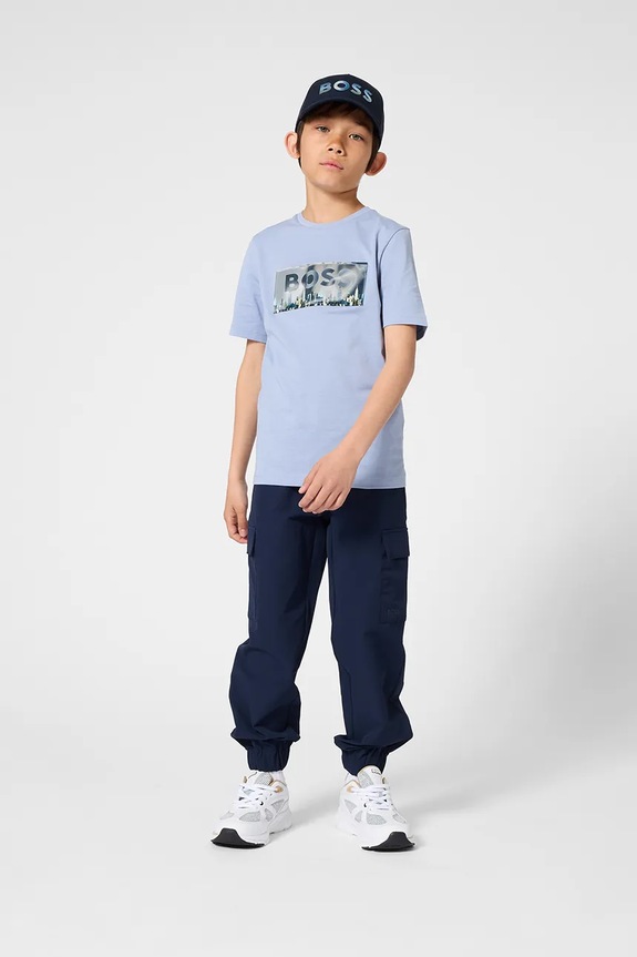 BOSS pantaloni copii panza bleumarin J52910.114.150
