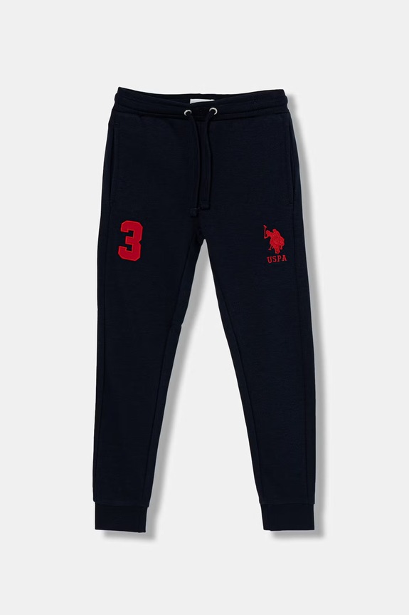 U.S. Polo Assn. pantaloni jogger per bambini con cotone USP2456 blu navy SS26