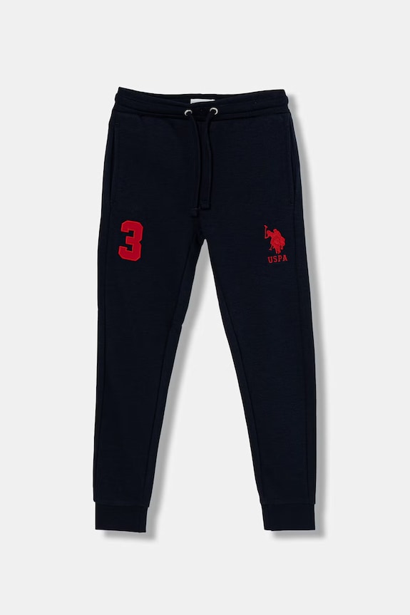 U.S. Polo Assn. nohavice jogger detské s bavlnou USP2456 tmavomodrá SS26