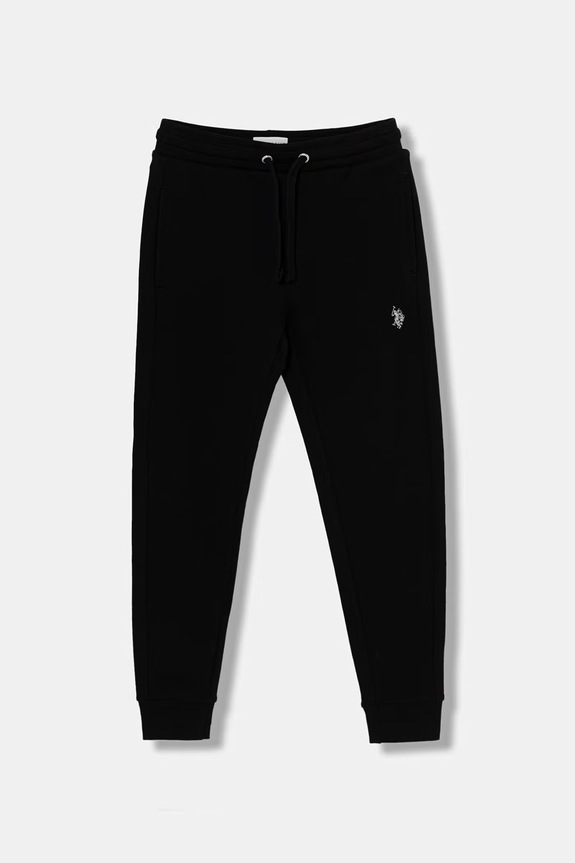 U.S. Polo Assn. pantaloni jogger per bambini con cotone USP2456 nero SS26