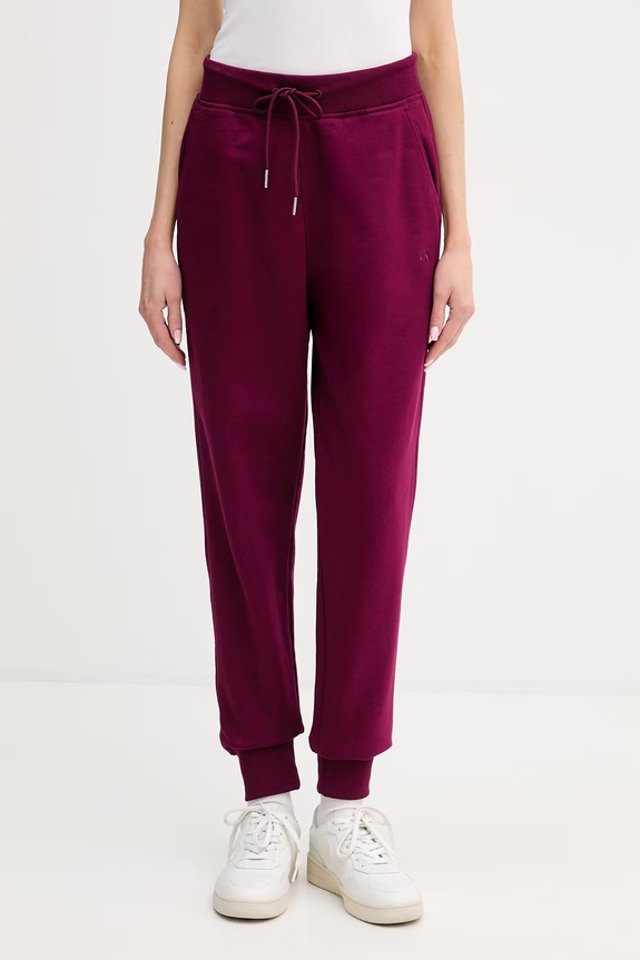 Calvin Klein Jeans spodnie dresowe dzianina bordowy LV047E236G