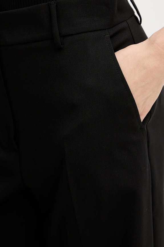 Weekend Max Mara pantaloni de lână VISIVO negru 2615131041600