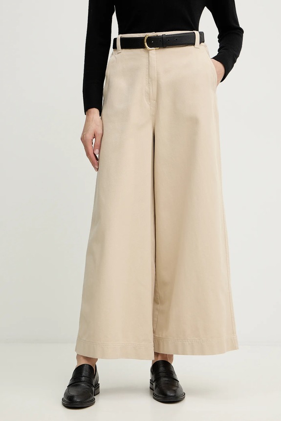 Weekend Max Mara spodnie ARIETE bawełna beżowy 2615131121600