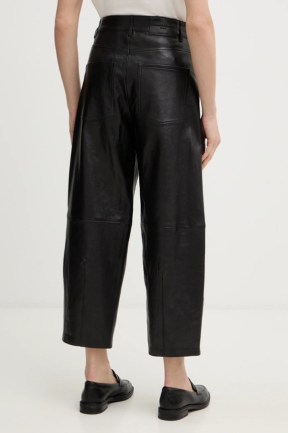 Ruházat Weekend Max Mara bőrnadrág PAGANO 2615431011600 fekete
