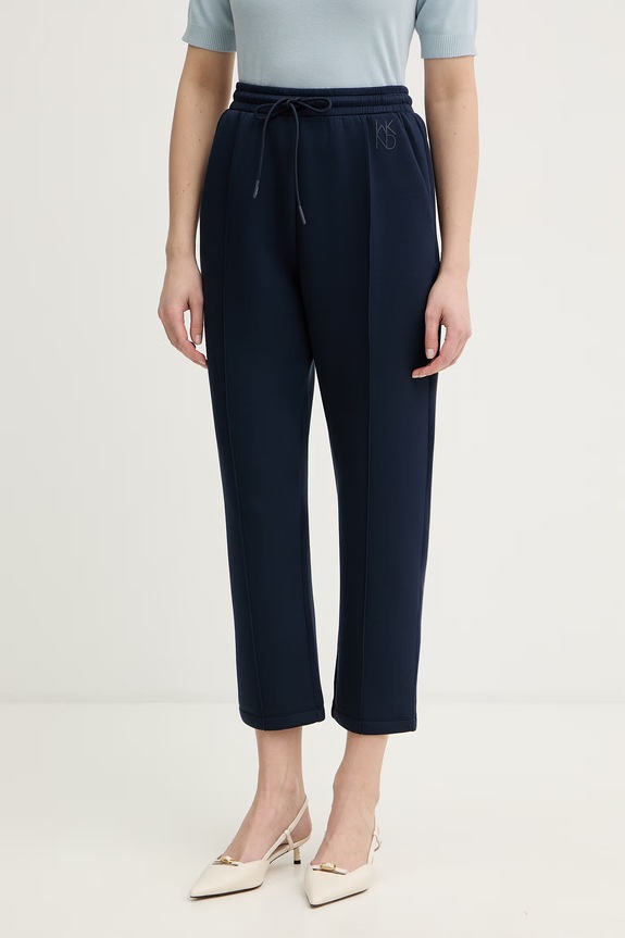 Weekend Max Mara spodnie dresowe UTOPIA nadruk granatowy 2615781011600