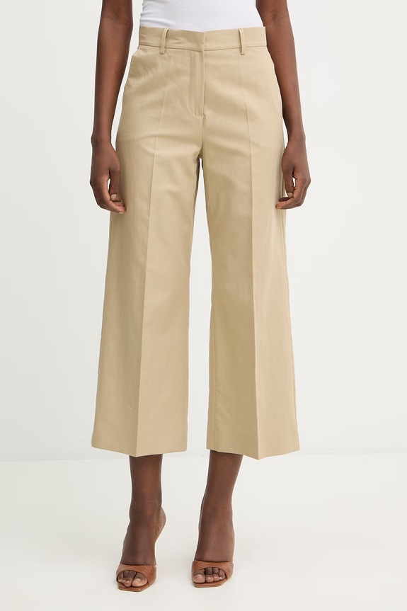 Weekend Max Mara pantaloni cu in ZIRCONE panza bej 2615131052600