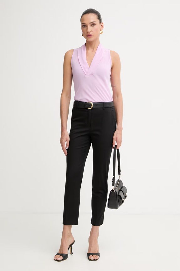 Weekend Max Mara pantaloni pentru femei, din bumbac cu elastan CECCO 2615131082600 negru SS26