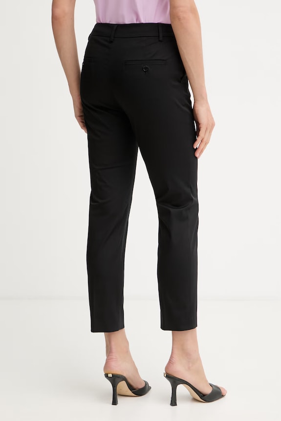 Ρούχα Weekend Max Mara παντελόνι Γυναικείο βαμβάκι με ελαστάν CECCO 2615131082600 μαύρο