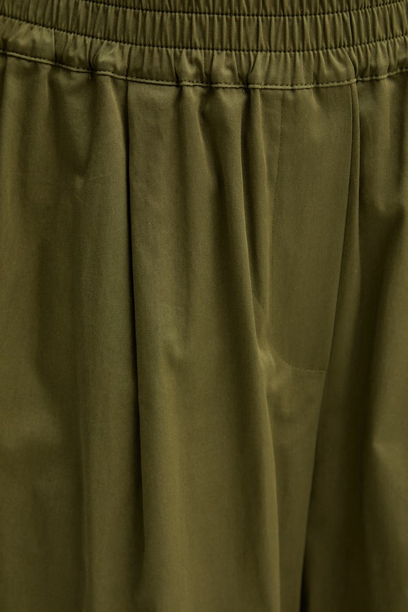 Weekend Max Mara spodnie damskie bawełniane GOLFO zielony 2615131102600